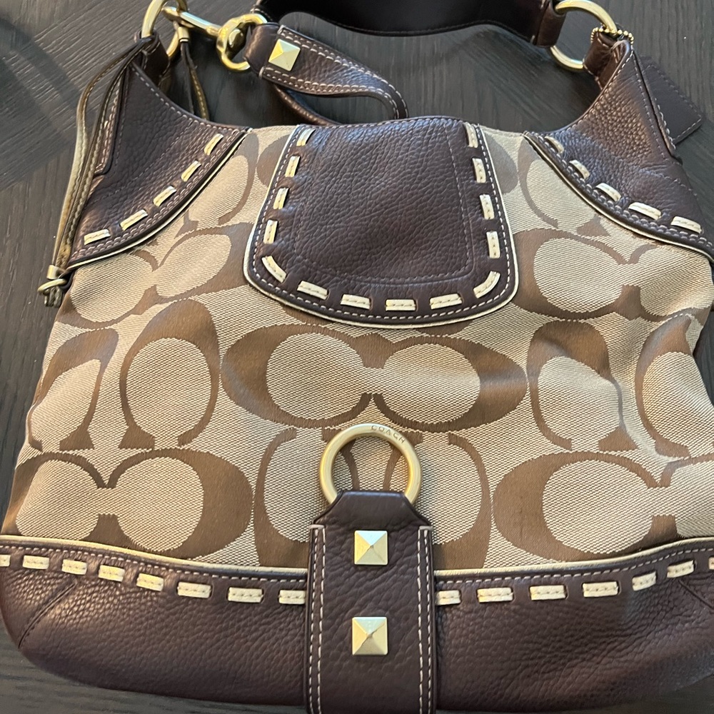 Brown Leather Coach Bag
